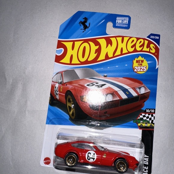 2025 HOT WHEELS * L CASE * FERRARI 365 GTB4 COMPETIZIONE RACE DAY 10/10 RED - Picture 5 of 5